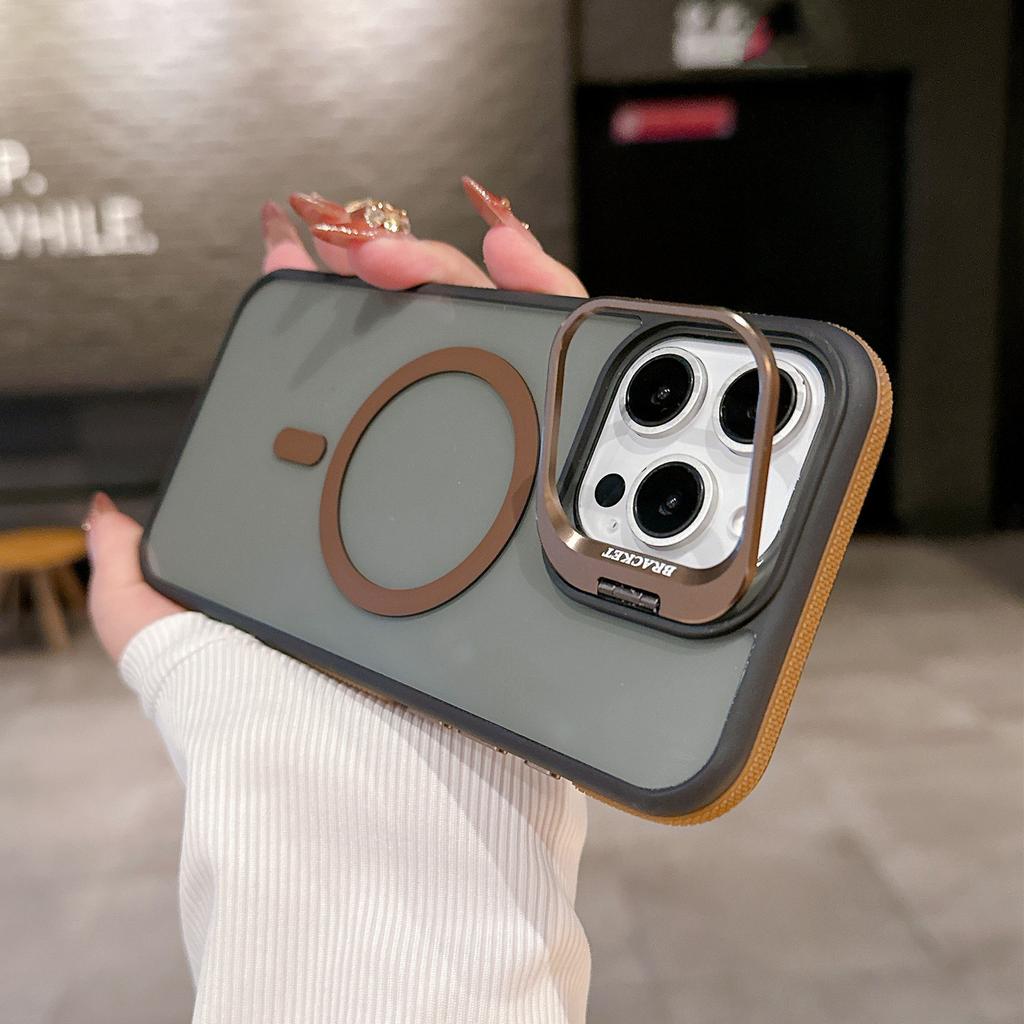 Подходит для Apple 16Pro, высококачественный, чувствительный к коже, магнитный чехол для мобильного телефона, iPhone15Pro, держатель для объектива, противоскользящая полоса, защита