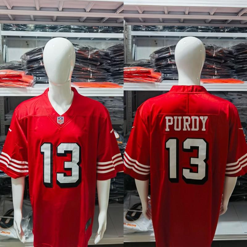 Mens NFL San Francisco 49ers Short Sleeve Jersey Embroidered Team Apparel Fan Wear Sports Gear