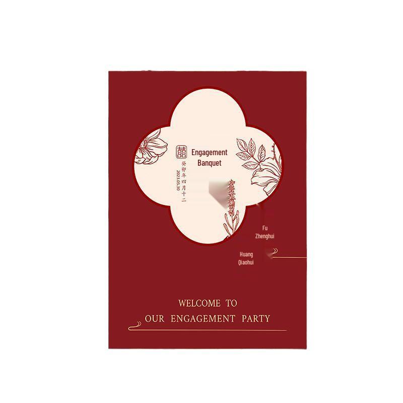 Индивидуальная свадебная церемония Приветственный знак: Направленный декор для помолвки с водным фоном