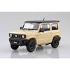 Aoshima Bunka Kyozai 1/24 Scale Rakupla Snap Car Series No.03-CI JB64 Jimny 2018 Chiffon Ivory Metallic Pre-Colored Plastic Model Kit (Car)