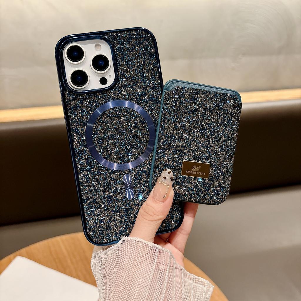 Магнитная присоска для сверления Подходит для чехла для мобильного телефона Apple 16 ProMax IPhone 15 Карман для карт Samsung S25ultra Гальваническое покрытие