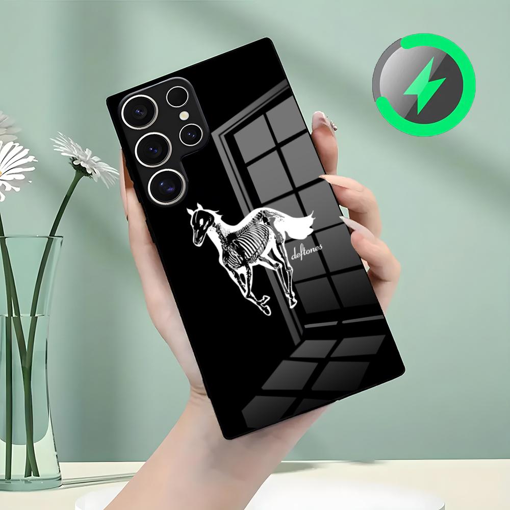 D-Deftones-Band Horse Phone Case For Samsung S26 S25 S24 S23 S22 S21 S20 Edge Ultra Plus FE For Magsafe Glass Case