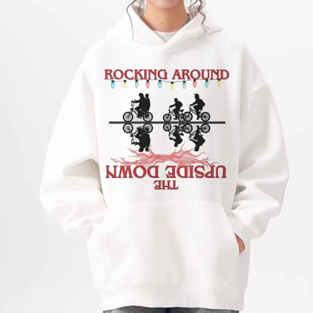 Hawkins Demogorgon Graphic Hoodie Unisex Trendy Patterned Kawaii Pullover Sweatshirt Soft Fabric Streetwear Daily Outfit Harajuku Style