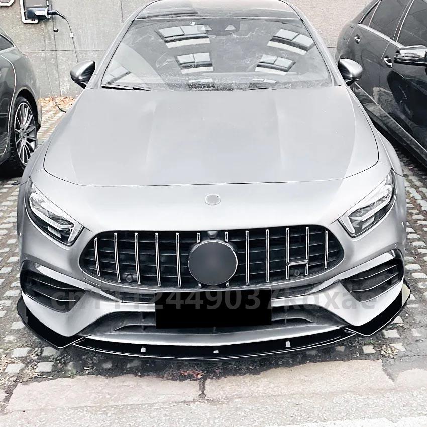 For 2019-2023 Mercedes Benz A Class W177 A45 A45S AMG Car Front Bumper Lip Lower Blade Auto Spoiler Splitter Body Kits Tuning