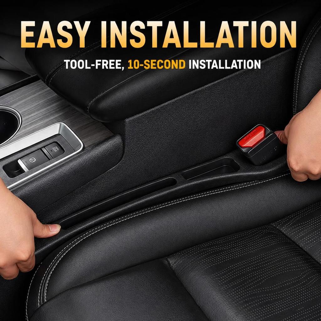 2PCS Car Seat Gap Filler and Organizer, Universal Console Catcher Fill The Gap Between Seat and Console, Anti-Drop Organizer | Suitable for Most car