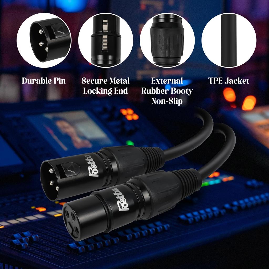 Кабель Postta XLR 10M Кабель для микрофона 3-контактный Папа-Мама для Гармонизатора Цифрового Микшера Patch Bay Предусилителя Динамиков Микрофонов Сценического Освещения