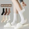 Женские осенне-зимние носки с вертикальными полосками до середины голени — модные универсальные ворсовые носки для студентов и спортсменов