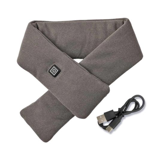 Heated Scarf Waterproof Fabric Fast Heating Electric Heated Scarf Rechargeable 3 Temp Settings Winter Scarf