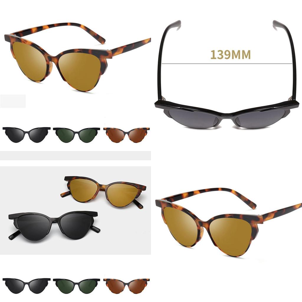 Classy Vintage Retro Cat Eye Triangle Sunglasses For Women Colorful Eyewear Glasses