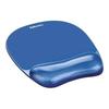 Fellowes Tapis De Souris Repose Poignet Crystal Gel, Tapis De Souris Ergonomique, En Gel Transparent Bleu