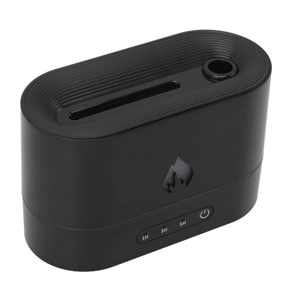 Увлажнитель воздуха 250 мл, аромадиффузор, световой узор с пламенем, USB-блок питания для домашней комнаты, черный