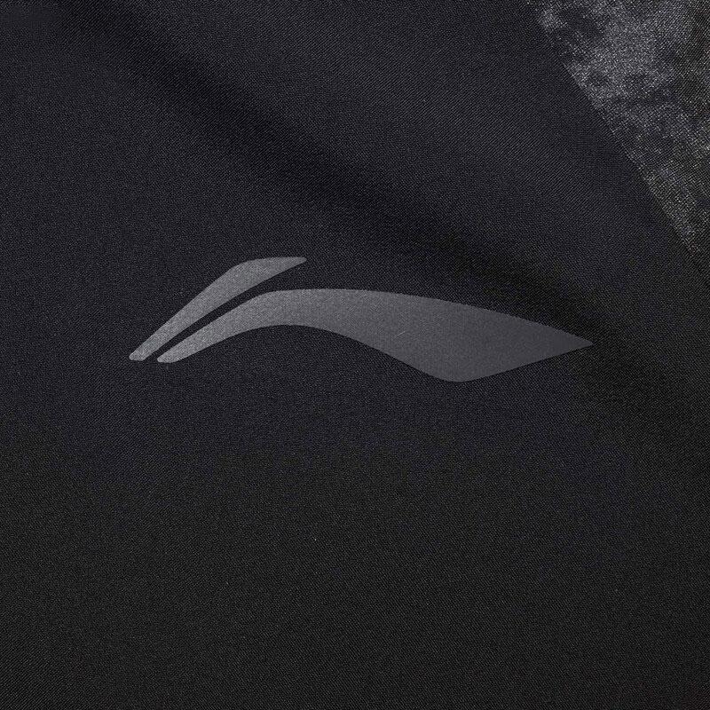 Li Ning Running Series Logo Print Ветрозащитная водоотталкивающая светоотражающая спортивная куртка с капюшоном Мужские куртки черного цвета AFDU047-1