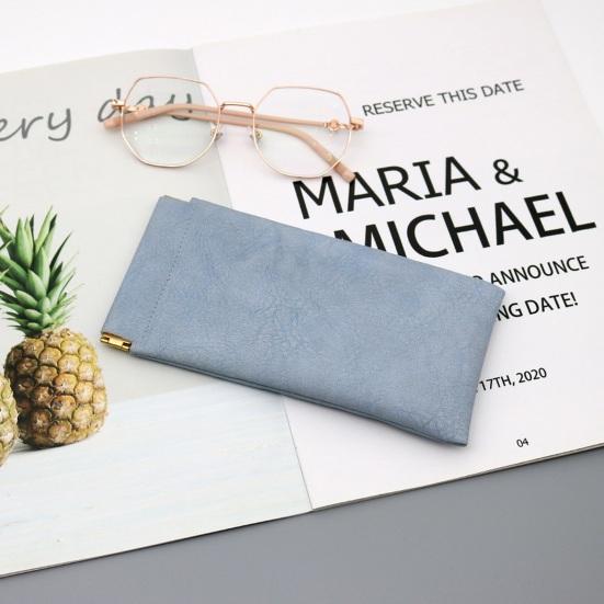 Sunglasses Pouch Soft Home Supply Solid Colour Elastic Opening Auto Closure Sunglasses Pouch Practical Protective Lightweight