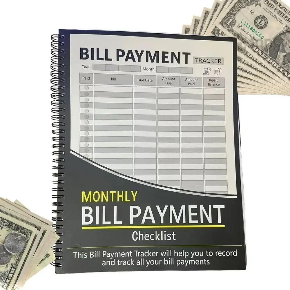 28x22.5см Трекер оплаты счетов 56 страниц Ежемесячный органайзер счетов для семей, управляющих деньгами