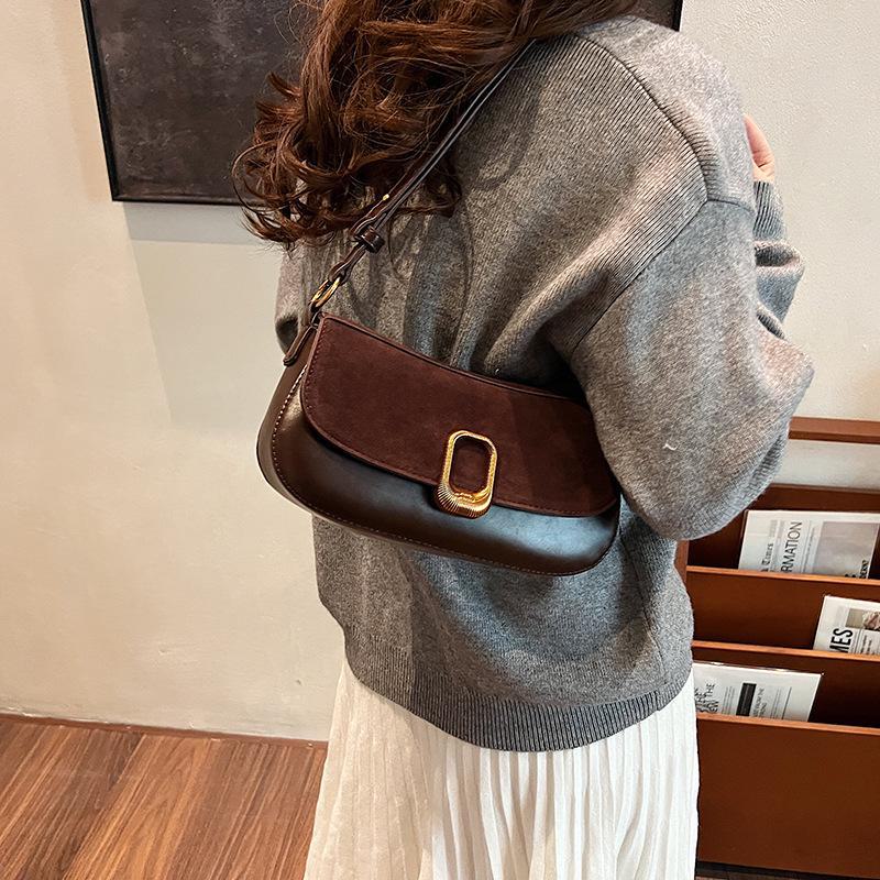 Versatile Women's Crossbody Underarm Bag - 2024 Autumn/Winter Trend, Fashionable One-Shoulder Small Square Design