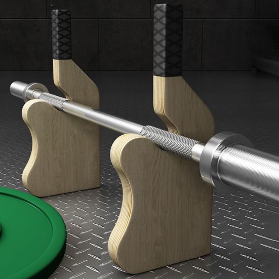 Деревянная стойка для штанги для становой тяги с нескользящей ручкой для домашнего спортзала для тяжелой атлетики, гриф для загрузки и выгрузки весовых пластин, сменный держатель