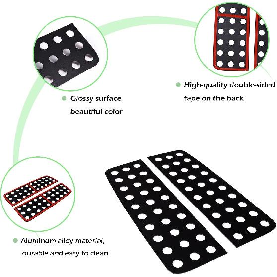 PIUGILH Car Rear Window Glass Panel Cover Decal, Car Rear Window Glass Panel Trim for Hummer H3 2005-2009, 2Pcs (Honeycomb Deco)