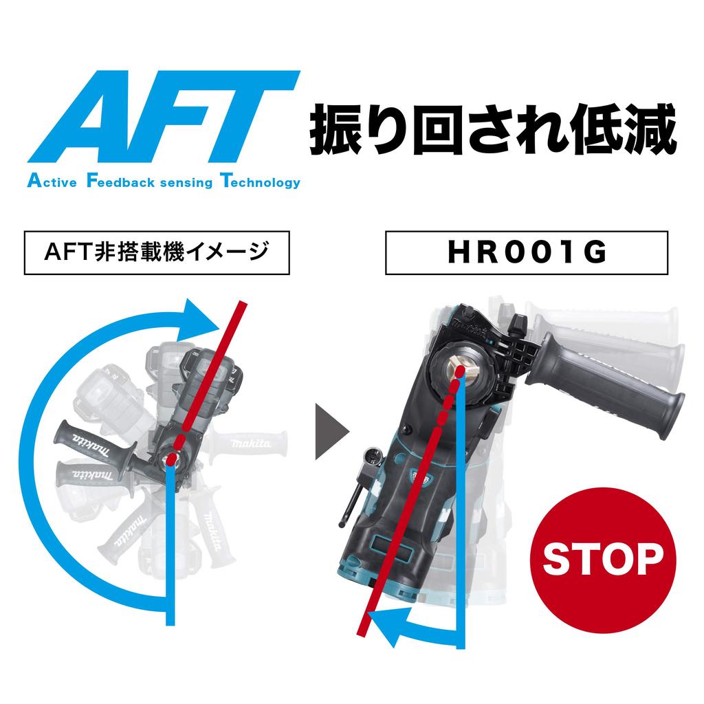 Makita Аккумуляторная ударная дрель 40 В макс. с пылеулавливающим зарядным устройством продается отдельно HR001GZKV 28 мм/долбление система SDS+/аккумулятор