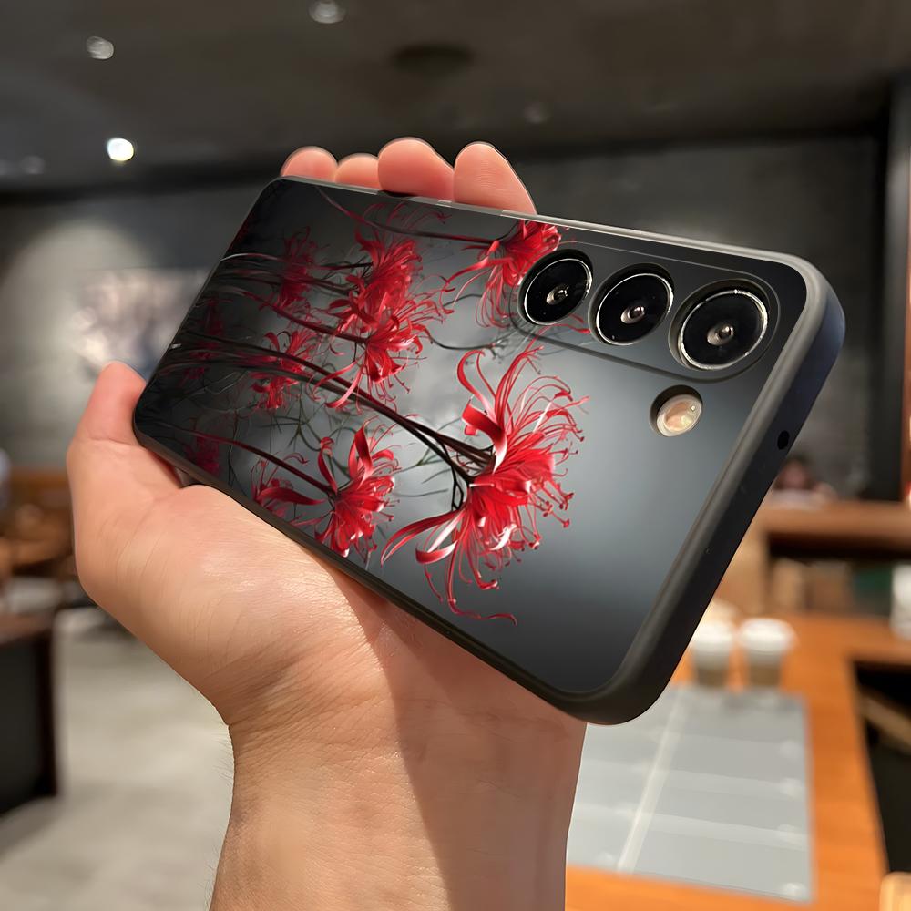Чехол для телефона с аниме-рисунком Tokyo Ghoul (Хиганбана) для Samsung A56 A36 A26 A16 A15 A25 A35 A55 A14 A34 A24 A54 Черный Мягкий