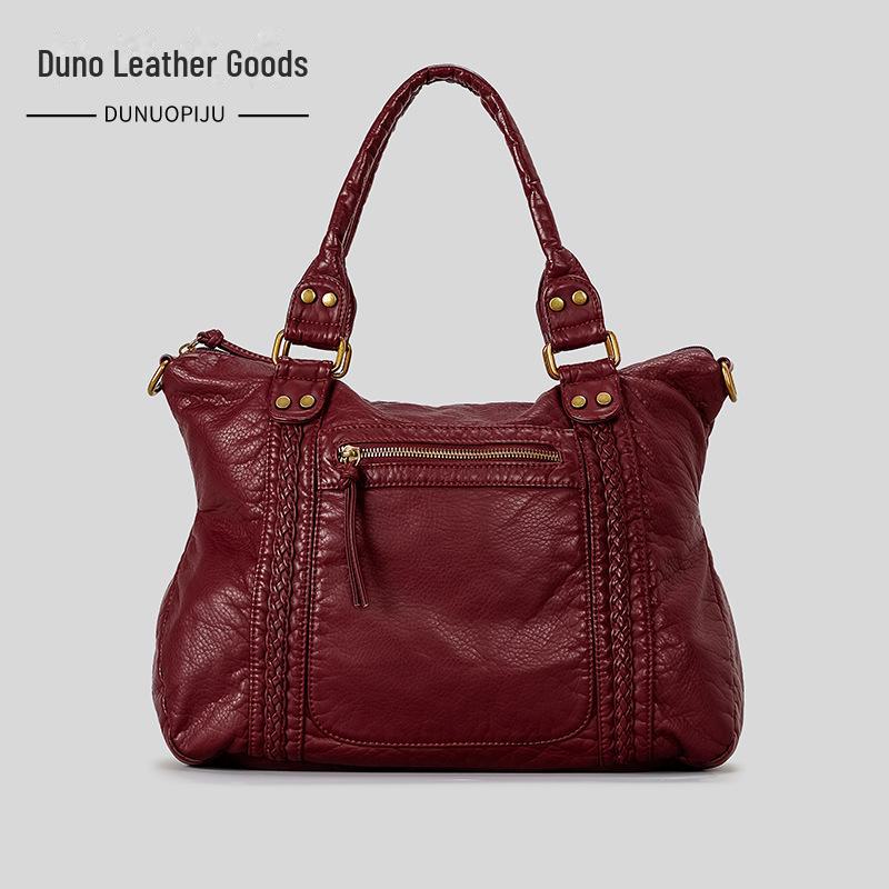 Y2K Retro Motorcycle Large-Capacity Handbag - Wasteland Style Women's Shoulder Tote Messenger Bag