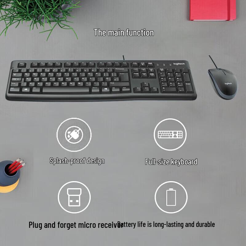 Logitech Проводной набор клавиатуры и мыши MK120