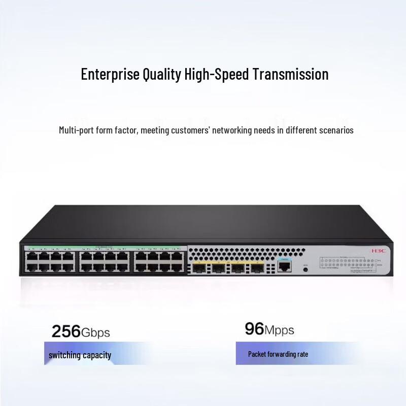 H3C S1850V2-28X-HPWR Managed PoE+ Network Switch