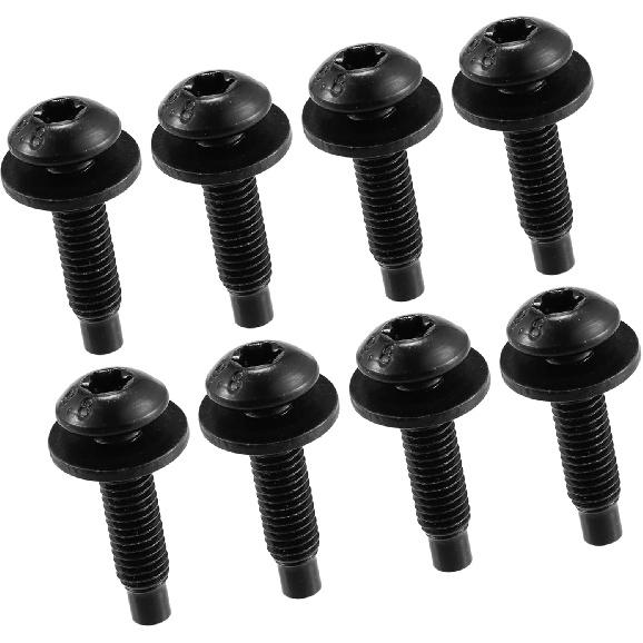 8pcs Hard Top Torx Screws Bolts for Jeep Wrangler JK 2007-2018 Extra Long Automotive Replacement Bolts Stainless Steel Black Item Replacement