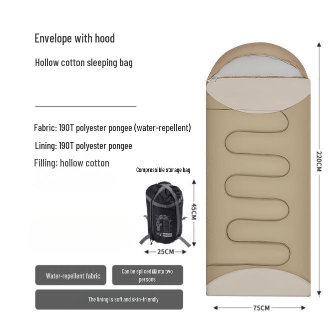 Two-in-One Winter Outdoor Camping & Travel Sleeping Bag: Dirt-Proof and Versatile for Adults