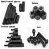 25/50/100 шт. Черный пластиковый нейлон M3 шестигранная стойка опора распорка винт гайка