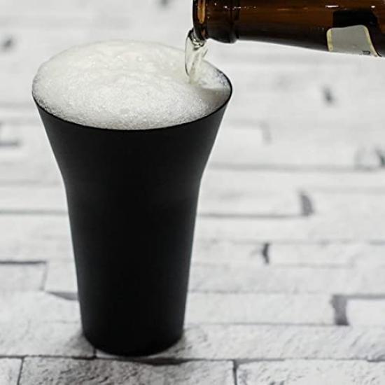 Wired Beans Glasses To Last a Lifetime Tumbler 240 Lightly Blown Set of 2 Tumbler Glasses 360ml Matte Set of Cedar Box (Black 2)