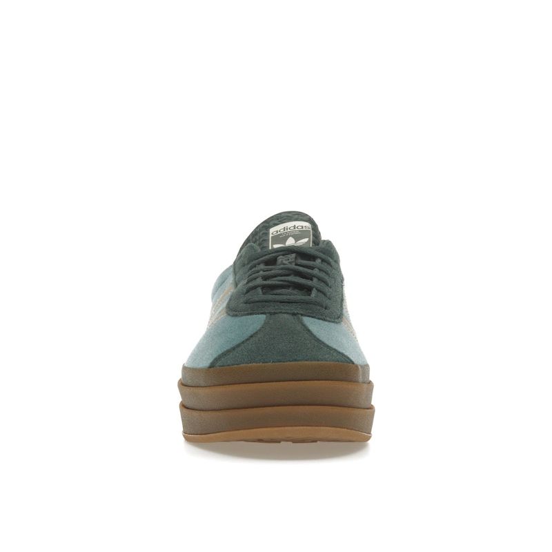 Adidas Кроссовки женские Gazelle Bold Mineral Green Velvet Putty-Grey IG4391