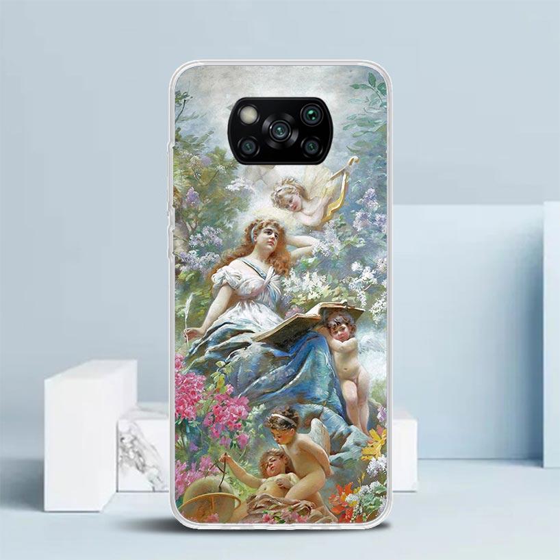 Чехол для телефона в стиле Ренессанс, Арт, Краски, Для Xiaomi Poco F7 Ultra X5 X6 X7 Pro M7 Redmi 15C 15 13C 13 12C 12 10C 10 10A 9 9C 9A 9T