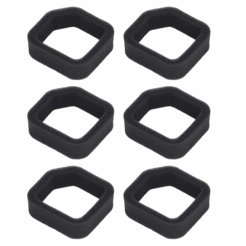 6PCS Cotton Trimmer Air Filter Black Garden Tool Air Filter for Ryobi RY251PH RY254BC  RY25AXB