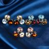 Квадратные Овальные Геометрические Серьги-Гвоздики Для Женщин Средневековые Винтажные Легкая Роскошь Простые Украшения
