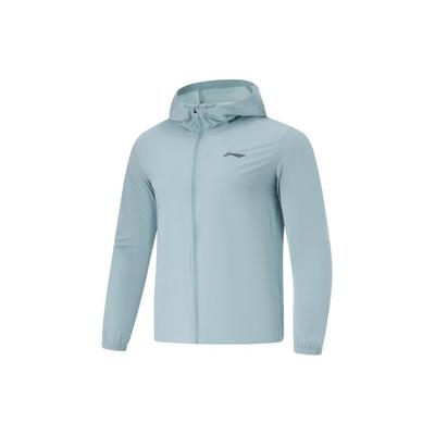 Li-Ning Защита от ультрафиолета, прохладная технология, влагоотводящая, дышащая, с капюшоном, спортивная, фитнес, мягкая, легкая, солнцезащитная куртка AFDU163-6