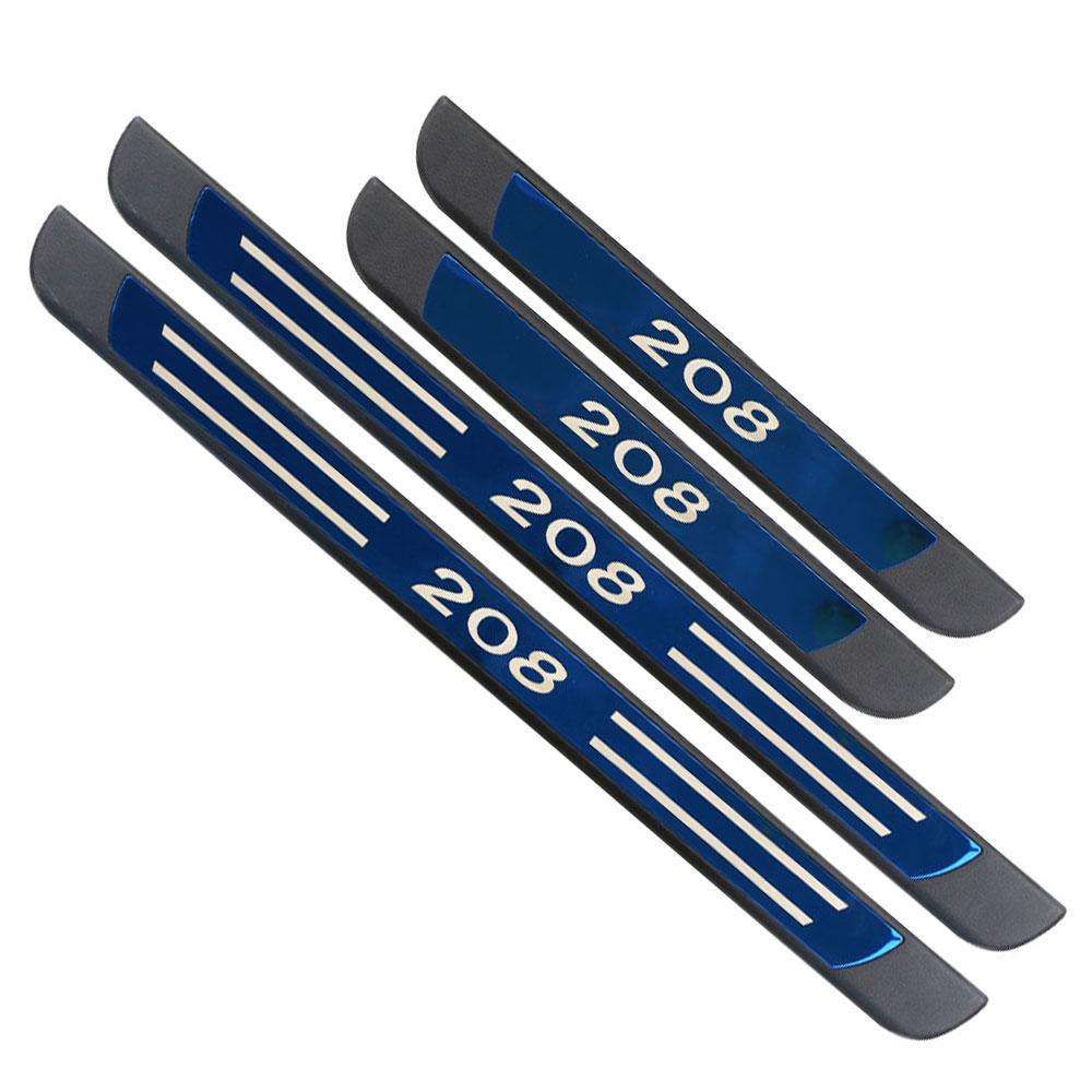 Color My Life 4 шт./компл. накладки на пороги из нержавеющей стали для автомобиля, защитная крышка для педалей Peugeot 208 2012 - 