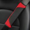 1 Piece of Car Shoulder Guard Leather Color Blocked Sports Car Carbon Fiber Patterned Seat Belt Shoulder Guard