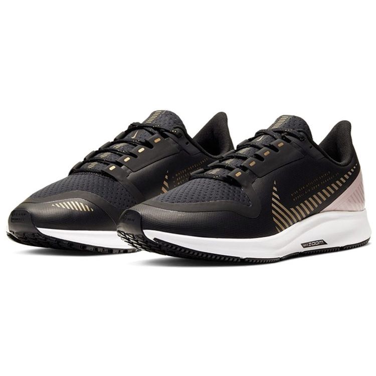 Nike Беговые кроссовки Pegasus 36 Shield Женские кроссовки Черный Розовый Золотой CU2992-071