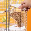 Automatic Bird Food Dispenser Container Hanging Parrots Feeder for Parakeets and Small Bird with Transparent Design