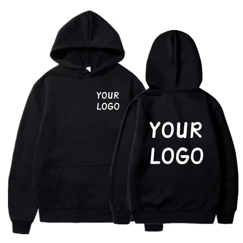 DIY03 Custom Your Brand LOGO Men Women Casual Hoodie Top Solid Color Pullover Street Personality Sweatshirt Gifts