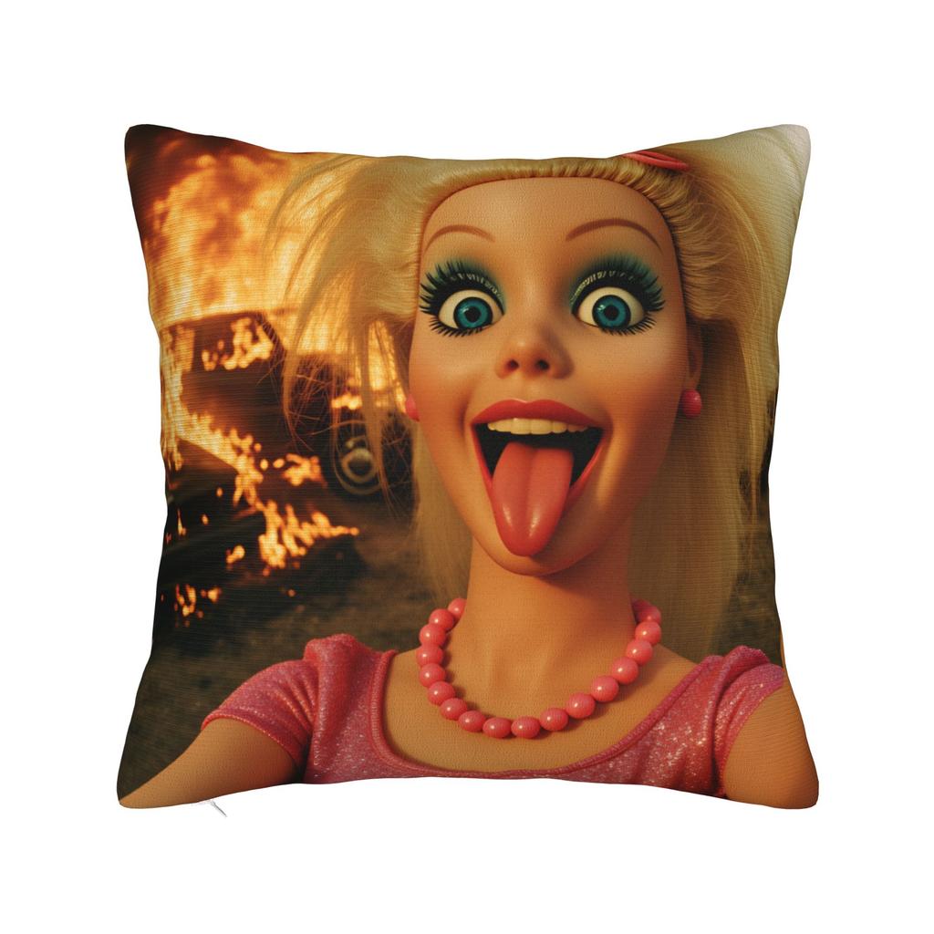 Distressed Doll Face Meme Pillow Case Custom Pillow Cover For Wedding Party Home Decor Funny Pillowcases