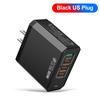 50W 4 Ports USB Charger Fast Charging EU/US Plug Wall Charger for IPhone Samsung Xiaomi Huawei Quick Charge Phone Charge Adapter
