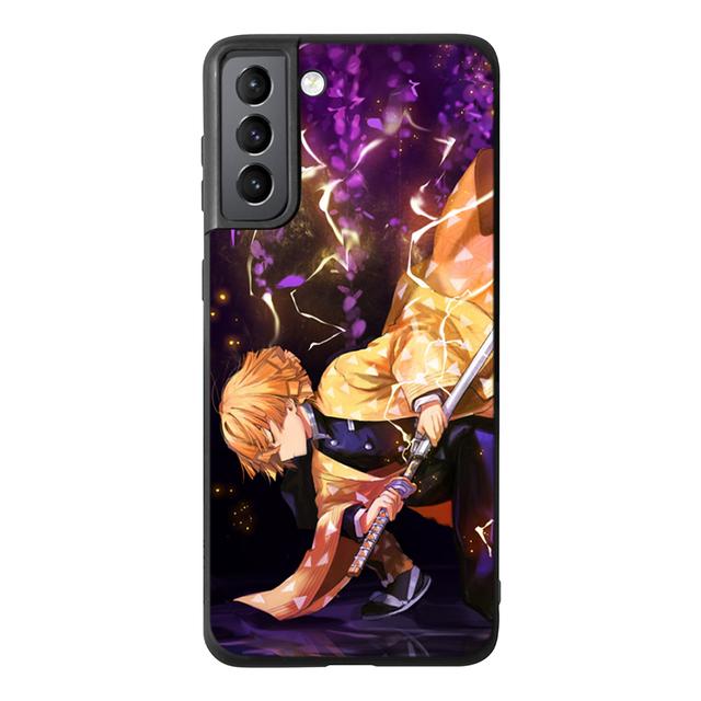 Чехол с рисунком аниме для Samsung Galaxy S9 S8 S10 S21 S22 S20 Plus S21fe S10e Note 20 10plus, мягкие задние чехлы из ТПУ для телефонов Demon Slayer
