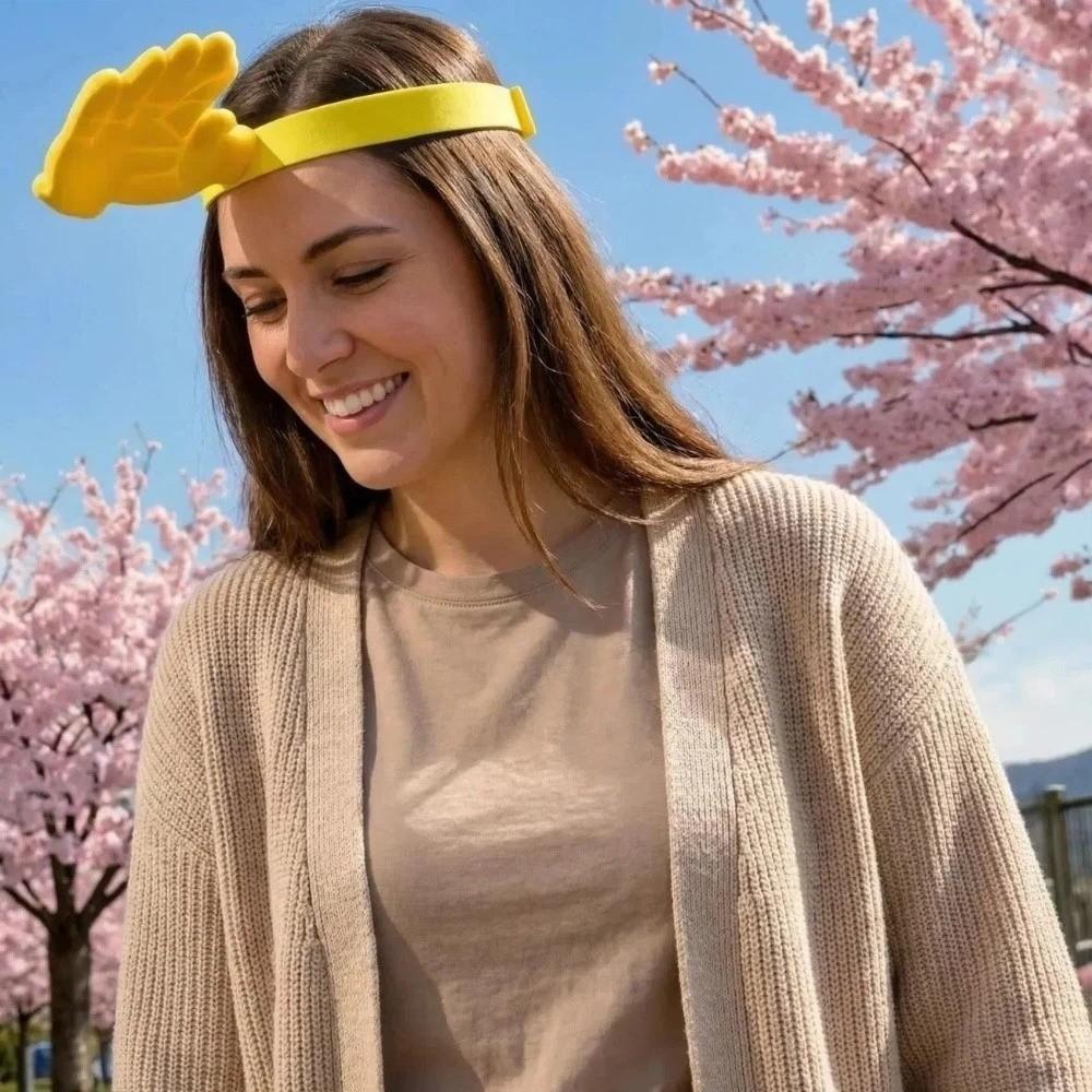 Creative Sun Protection Cap 3D Printing Palm Visor Headband Hand Shape Sun Hat  Summer Season