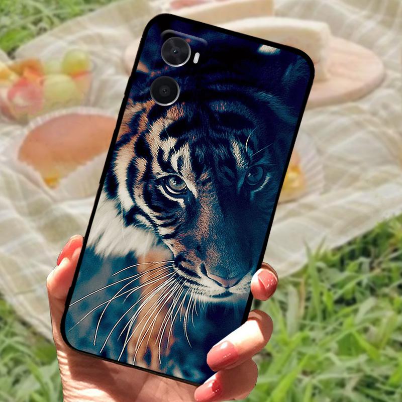 Чехол для OPPO A96 A36 A76 4G, противоударный задний мягкий чехол из ТПУ для телефонов OPPO A96 A36 A76 4G, роскошный черный защитный Fundas
