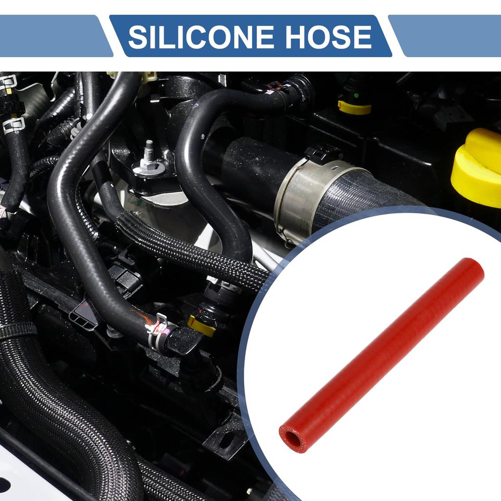 X AUTOHAUX 1 шт. Внутренний диаметр 12 мм/0,47 дюйма Длина 200 мм/7,87 дюйма 0 градусов Прямой Красный Автомобильный