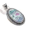 Ruby Fuchsite Handmade 925 Sterling Silver Jewelry Pendant 2.64" Y3Q97