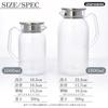 Starwares [Unbreakable Pitcher] 1L Lightweight, Heat Resistant, Dishwasher Safe, Cold Water Bottle Pot