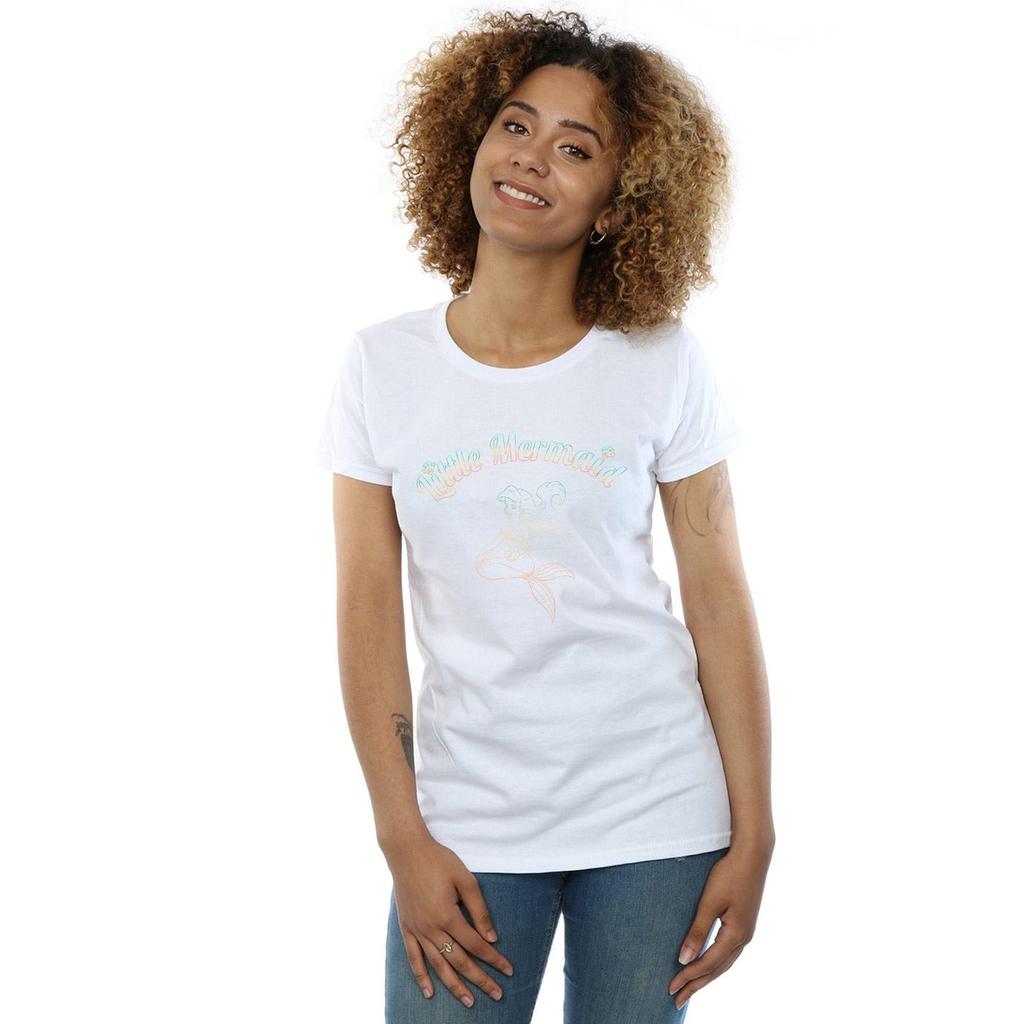 Disney Princess Womens/Ladies The Little Mermaid Gradient Cotton T-Shirt
