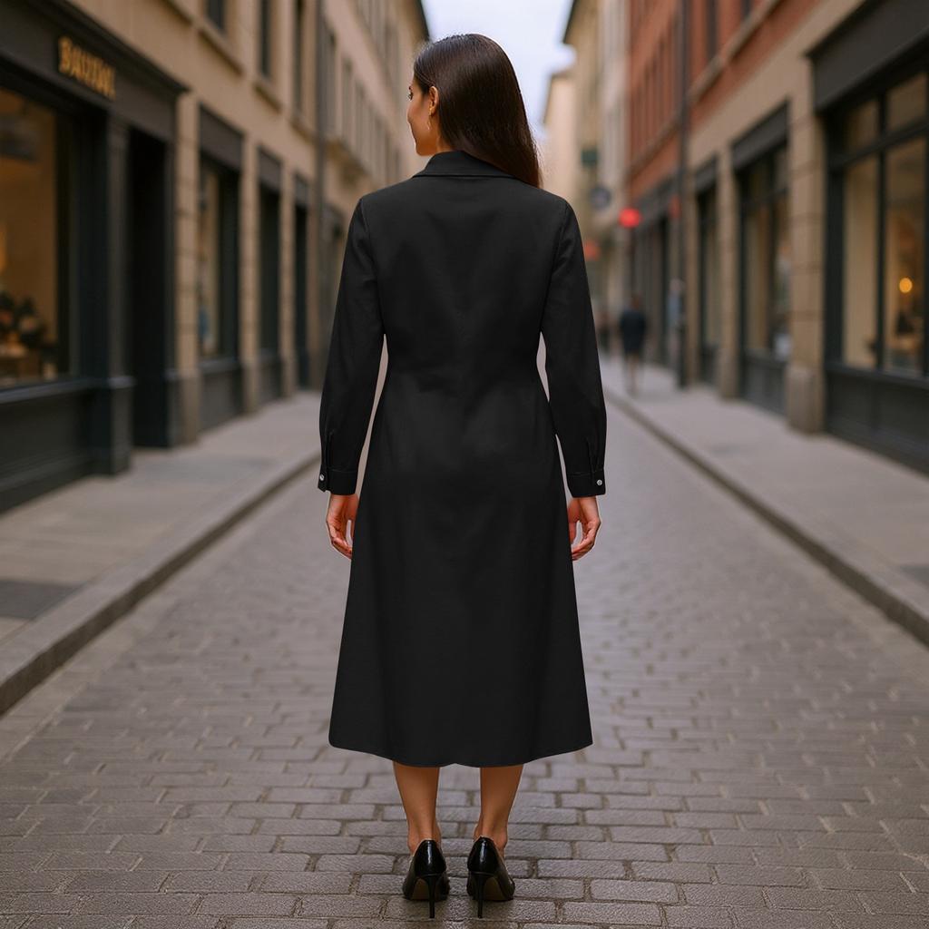 Women's Button Shirt Long-sleeved Fashionable Dress